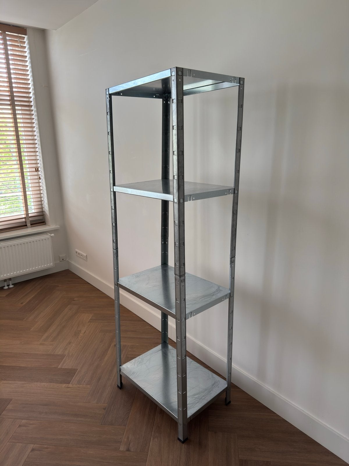 Metalen stellingkast met 4 planken, Huis en Inrichting, Ophalen, Gebruikt