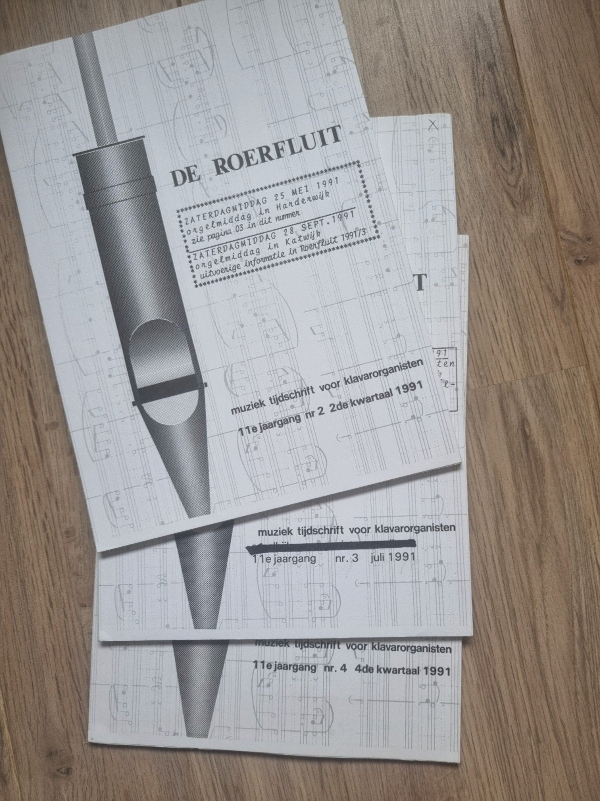 Klavarskribo, De Roerfluit, 1991 no 2,3,4, Muziek en Instrumenten, Ophalen of Verzenden, Artiest of Componist, Populair