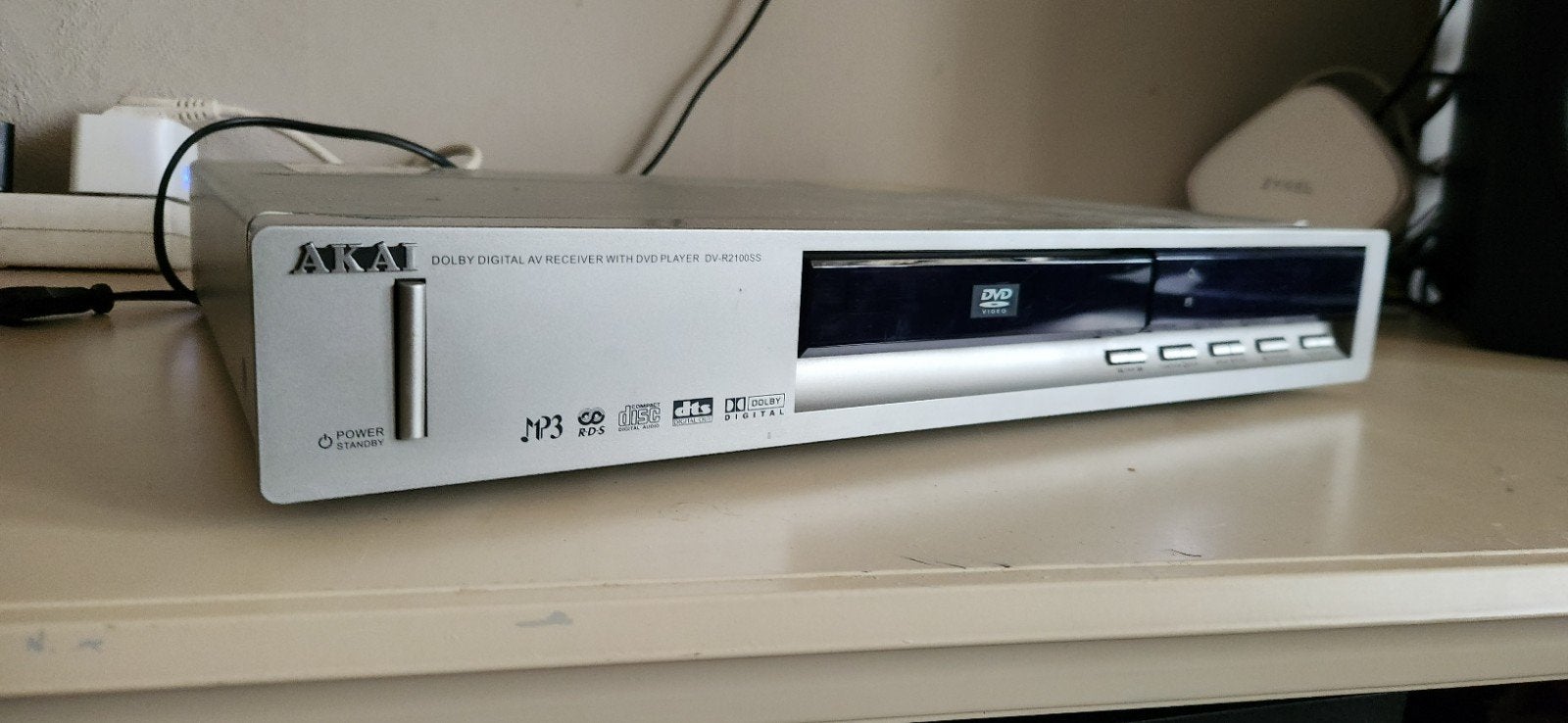Akai DV-R2100SS DVD-speler/receiver - CD-lade defect, Audio, Tv en Foto, Dvd-spelers, Ophalen, Gebruikt, Dvd-speler, Overige merken