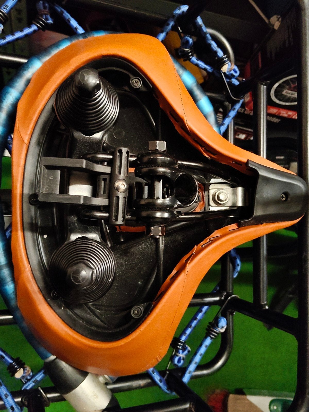 Comfortabel fietszadel blond bruin met uitsparing, Elektrische fiets, Gebruikt, Kunststof, Ophalen of Verzenden
