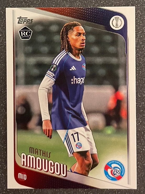 Topps UCC Flagship ‘26   ROOKIE CARD  AMOUGOU  RC STRASBOURG, Verzenden, Zo goed als nieuw, Plaatje