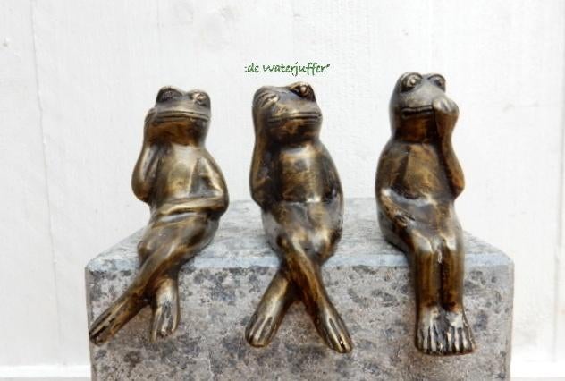 171* Bronzen H.Z.Z. kikkers (Boven €75 geen verzendkosten), Ophalen of Verzenden, Nieuw, Overige materialen, Dierenbeeld