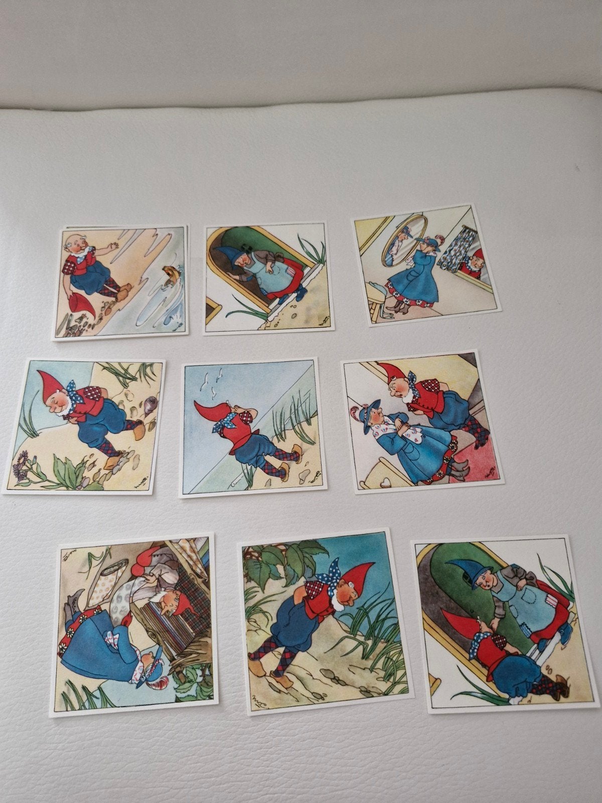 Vintage Piggelmee Kabouter Plaatjes - Set van 10, Ophalen of Verzenden, Gebruikt, Meerdere plaatjes