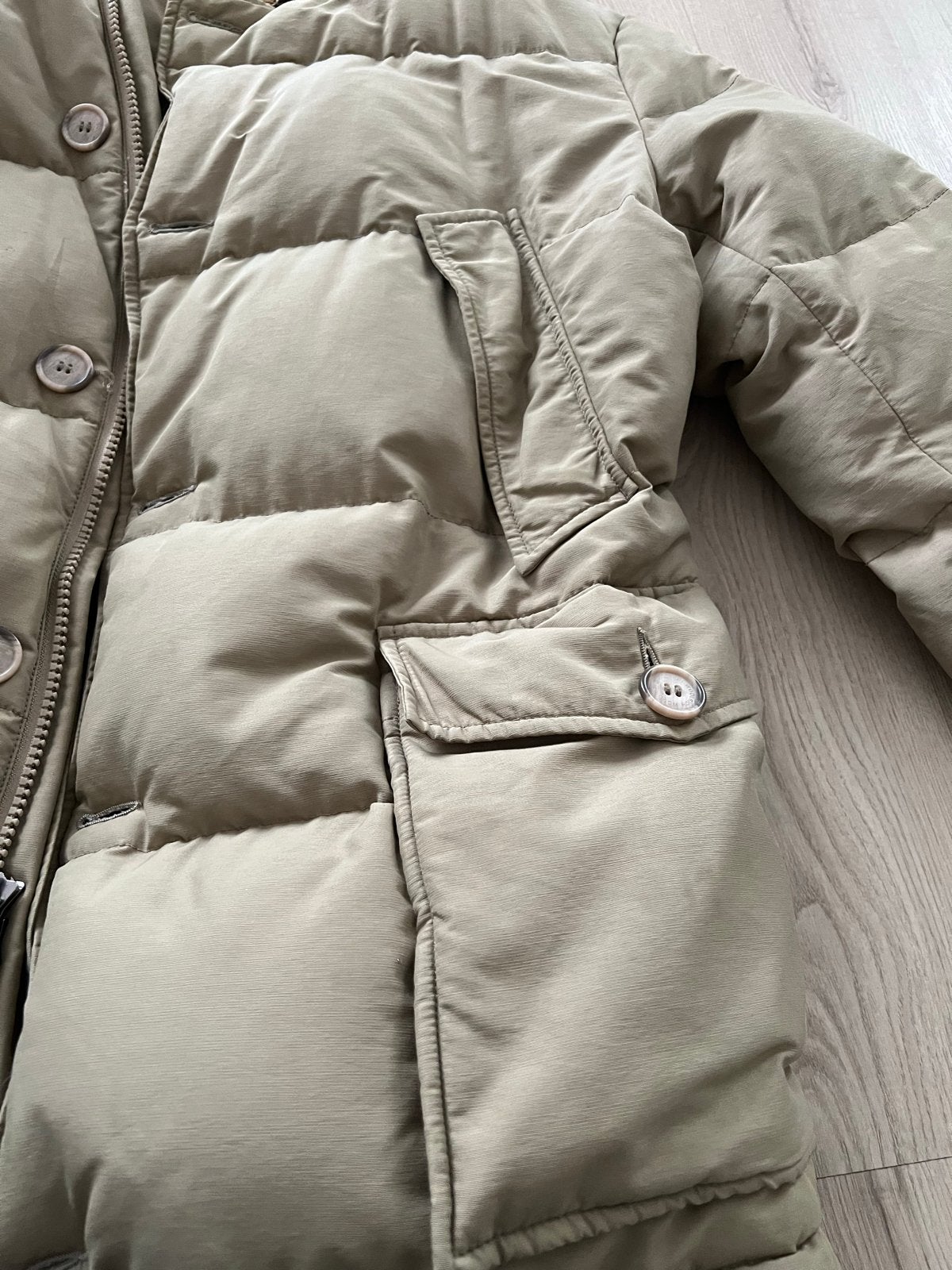 Woolrich Winterjas - Maat S, Kleding | Heren, Ophalen, Gedragen, Maat 46 (S) of kleiner, Beige