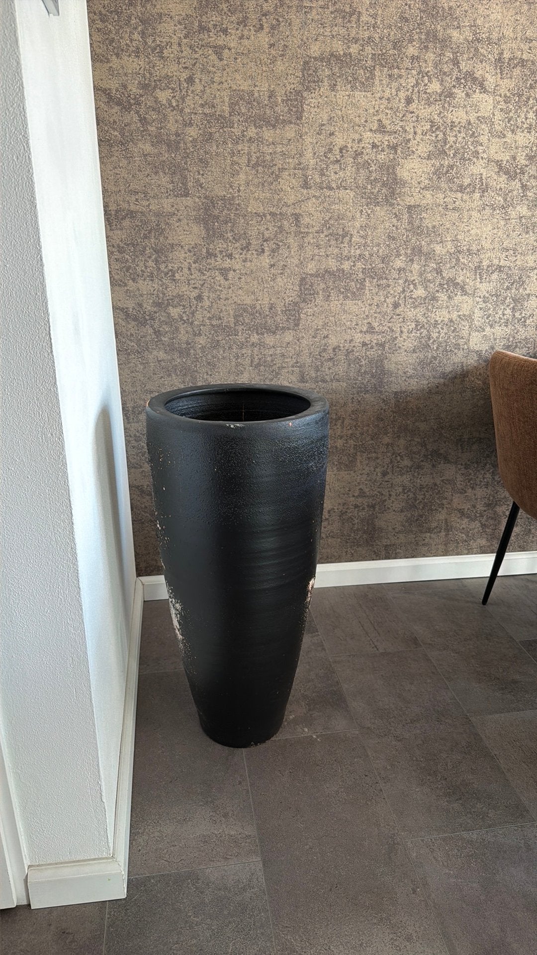 Aardewerk pot zwart  gratis ophalen, Gebruikt, Overige vormen, Aardewerk, 70 cm of meer