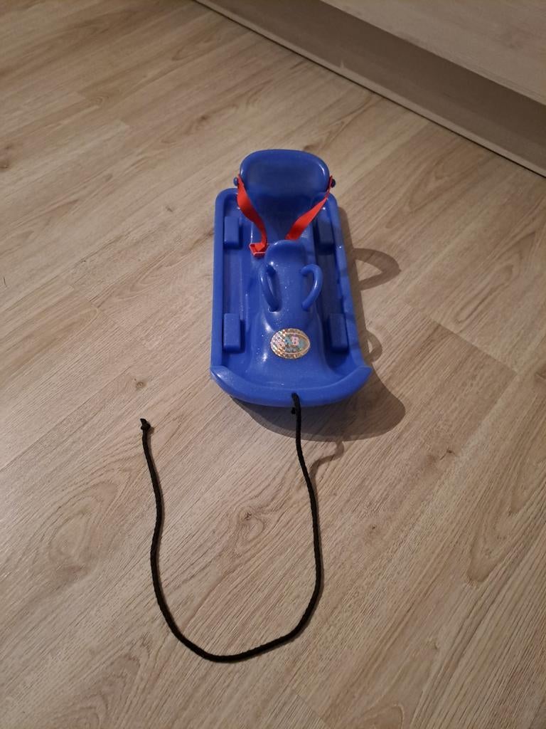 Blauwe Baby Born slee met rugleuning en veiligheidsgordel, Ophalen of Verzenden, Gebruikt, Babypop