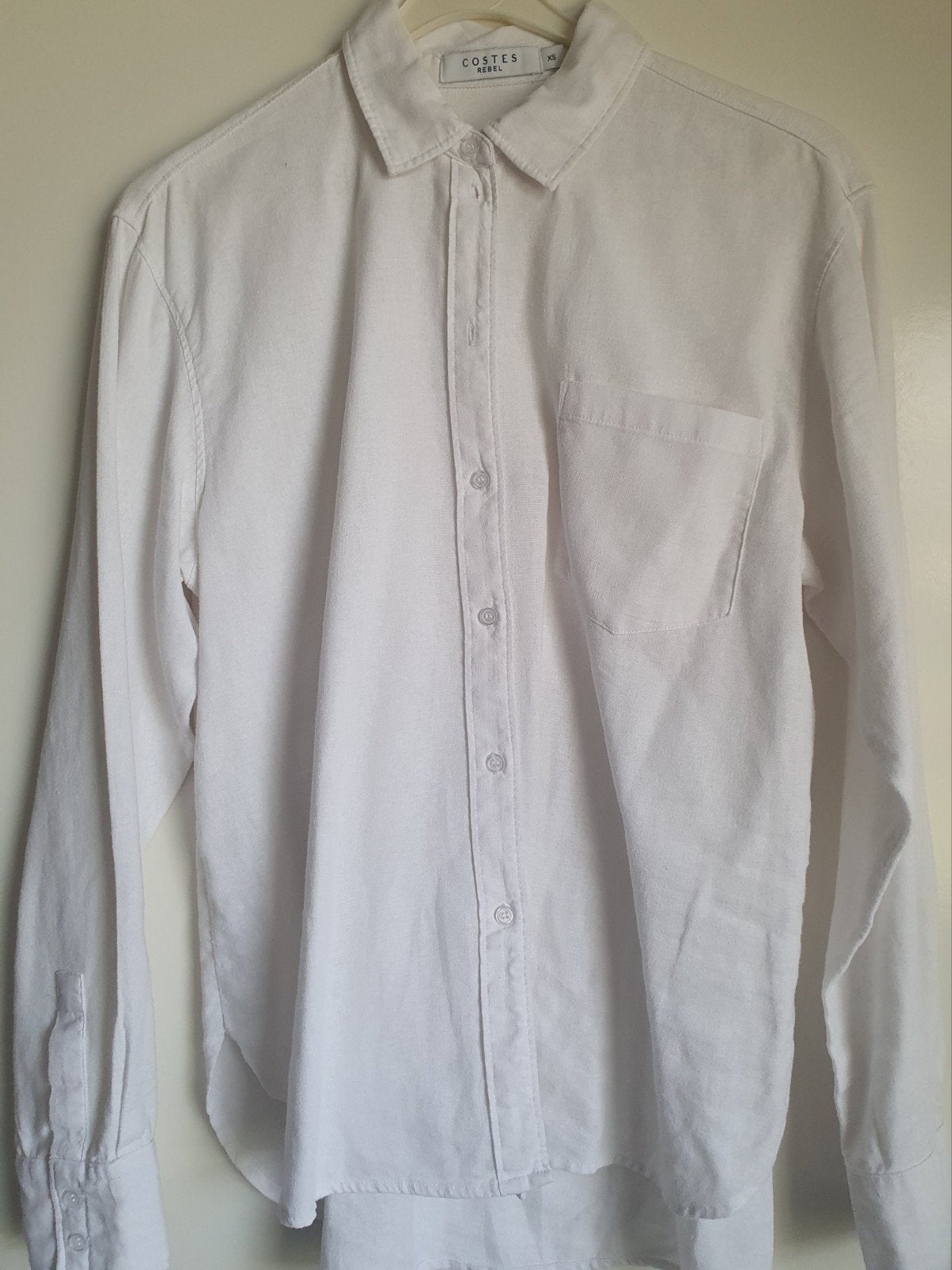 Blouse van Costes dames wit linnen maat xs, Wit, Ophalen of Verzenden, Zo goed als nieuw, Costes