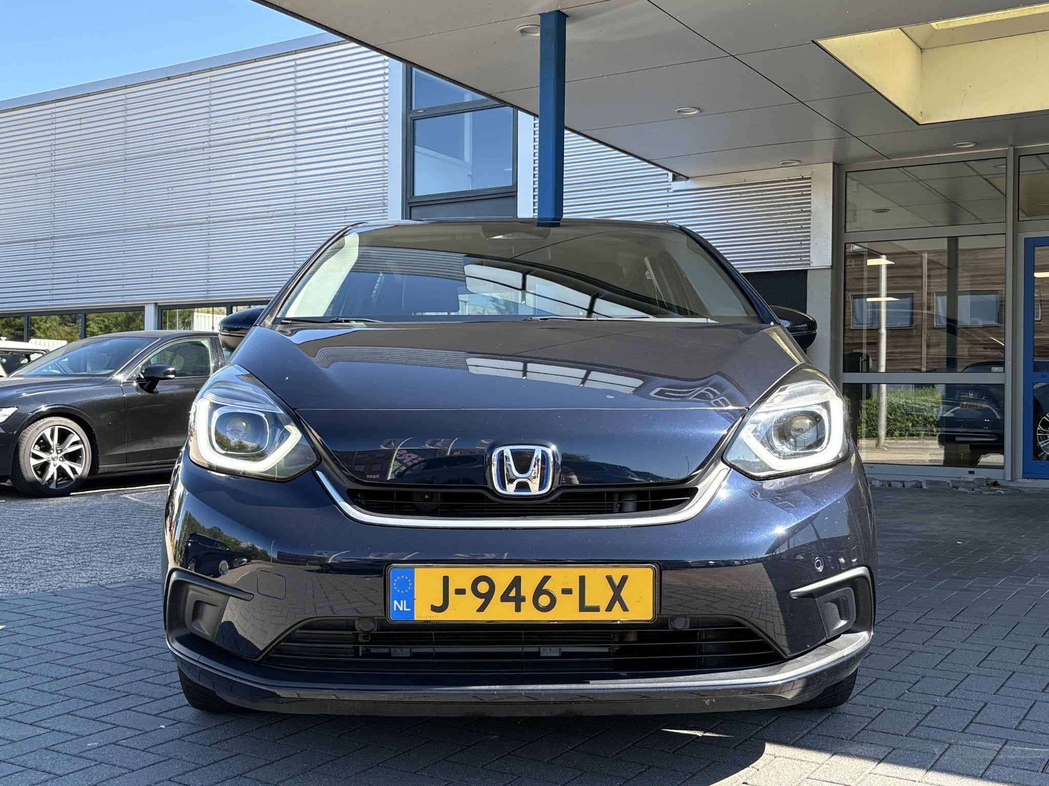 Honda Jazz 1.5 e:HEV Elegance | Stoelverwarming | Cruise con, Auto's, Honda, Euro 6, Blauw, Leder en Stof, Origineel Nederlands