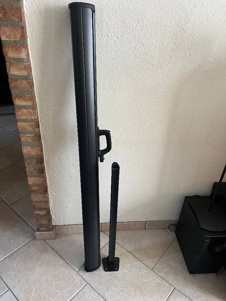 LEES TEXT ! Uittrekbaar , oprolbaar , inklapbaar windscherm, Ophalen, Aluminium, Zo goed als nieuw, 200 cm of meer