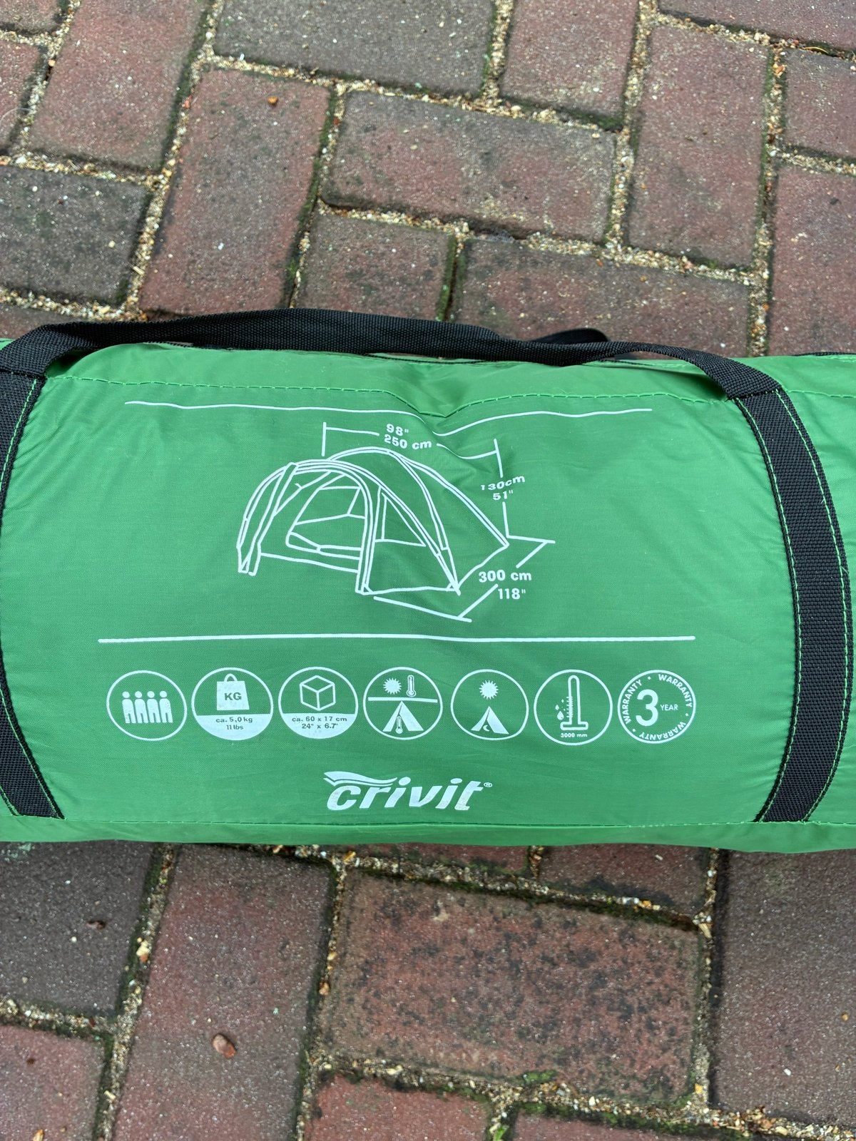 Crivit Koepeltent voor 4 personen - Ideaal voor kamperen, Caravans en Kamperen, Ophalen, Gebruikt, Tot en met 4