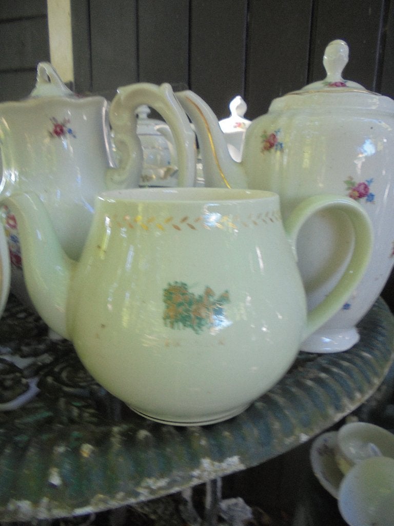 Mint groene Theepot Douwe Egberts DE zonder deksel, Antiek en Kunst, Ophalen of Verzenden
