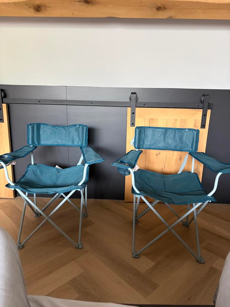 2x Inklapbare Baren Stoelen - Zo goed als nieuw, Caravans en Kamperen, Ophalen of Verzenden, Zo goed als nieuw