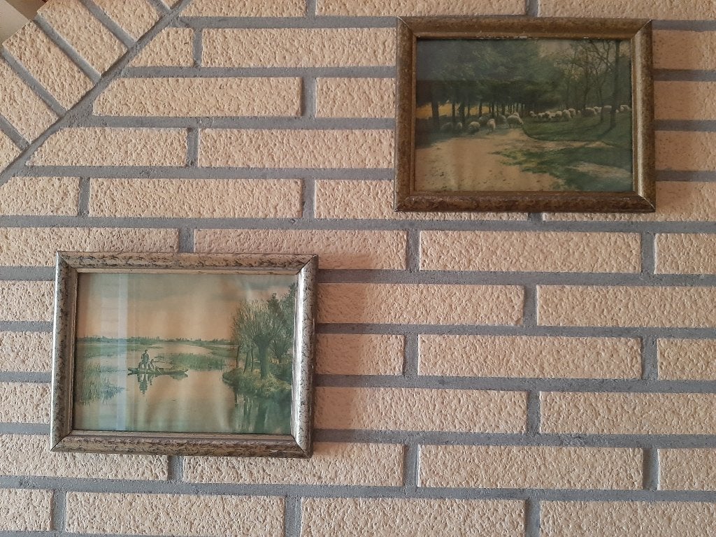 antieke schilderijtjes 2x, Antiek en Kunst, Ophalen