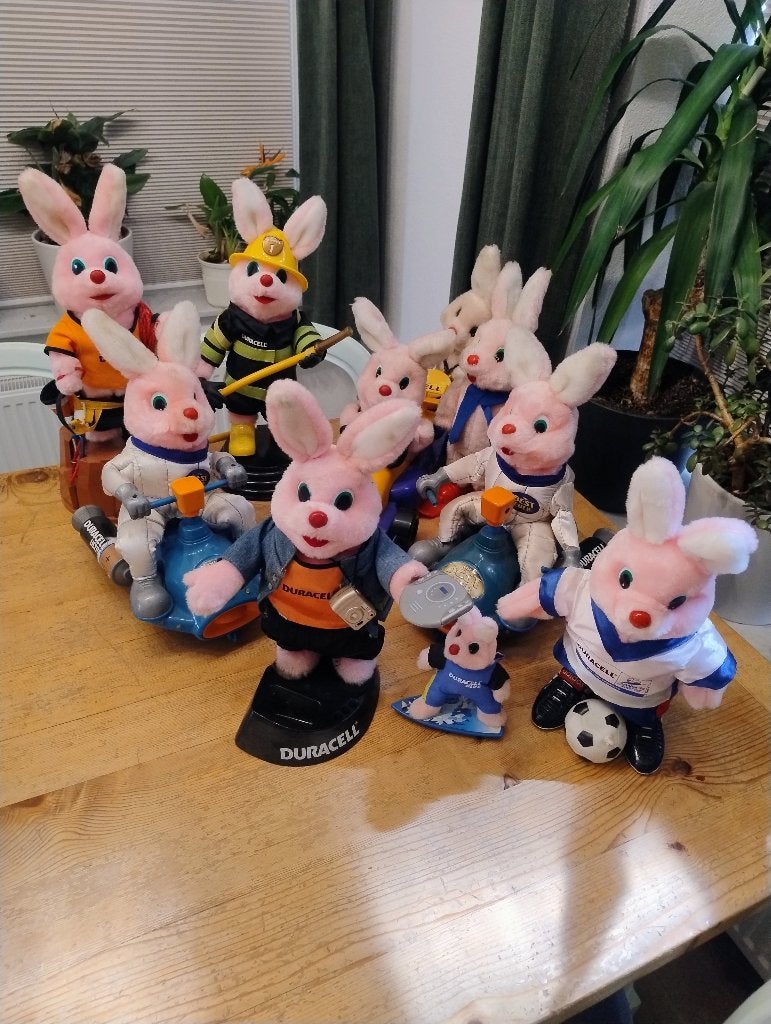 Duracell konijnen, 9 stuks, Ophalen, Gebruikt