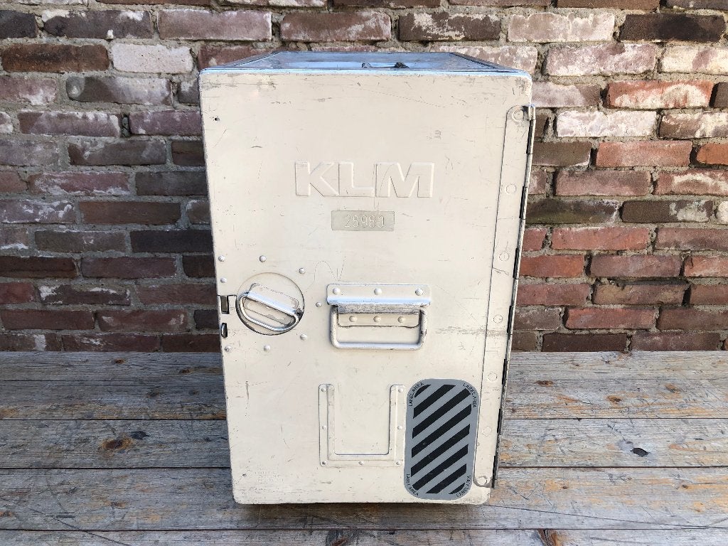 KLM catering box | flight case | vliegtuig | nachtkastje, Verzamelen, Ophalen of Verzenden, Gebruikt, Overige typen
