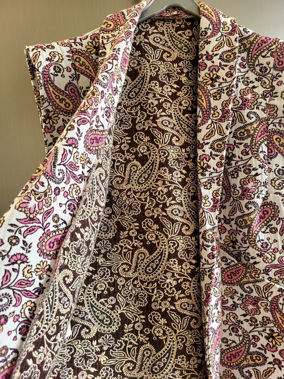 Prachtige Katoenen Gilet Bohemian Paisley print Oversized, Kleding | Dames, Ophalen of Verzenden, Zo goed als nieuw, Overige kleuren