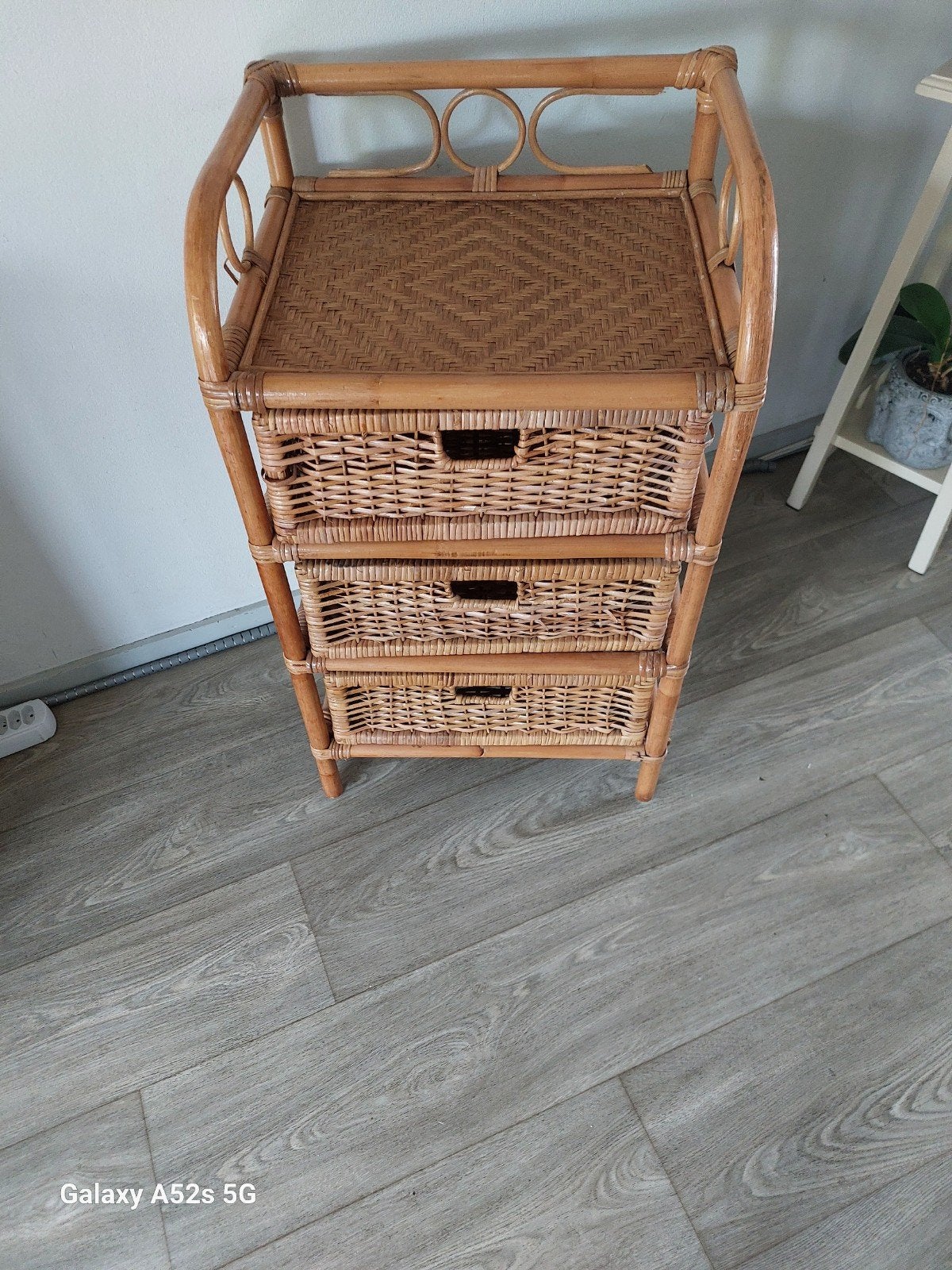 Ladenkastje  bamboe riet., Ophalen, Minder dan 50 cm, 3 of 4 laden, Minder dan 100 cm