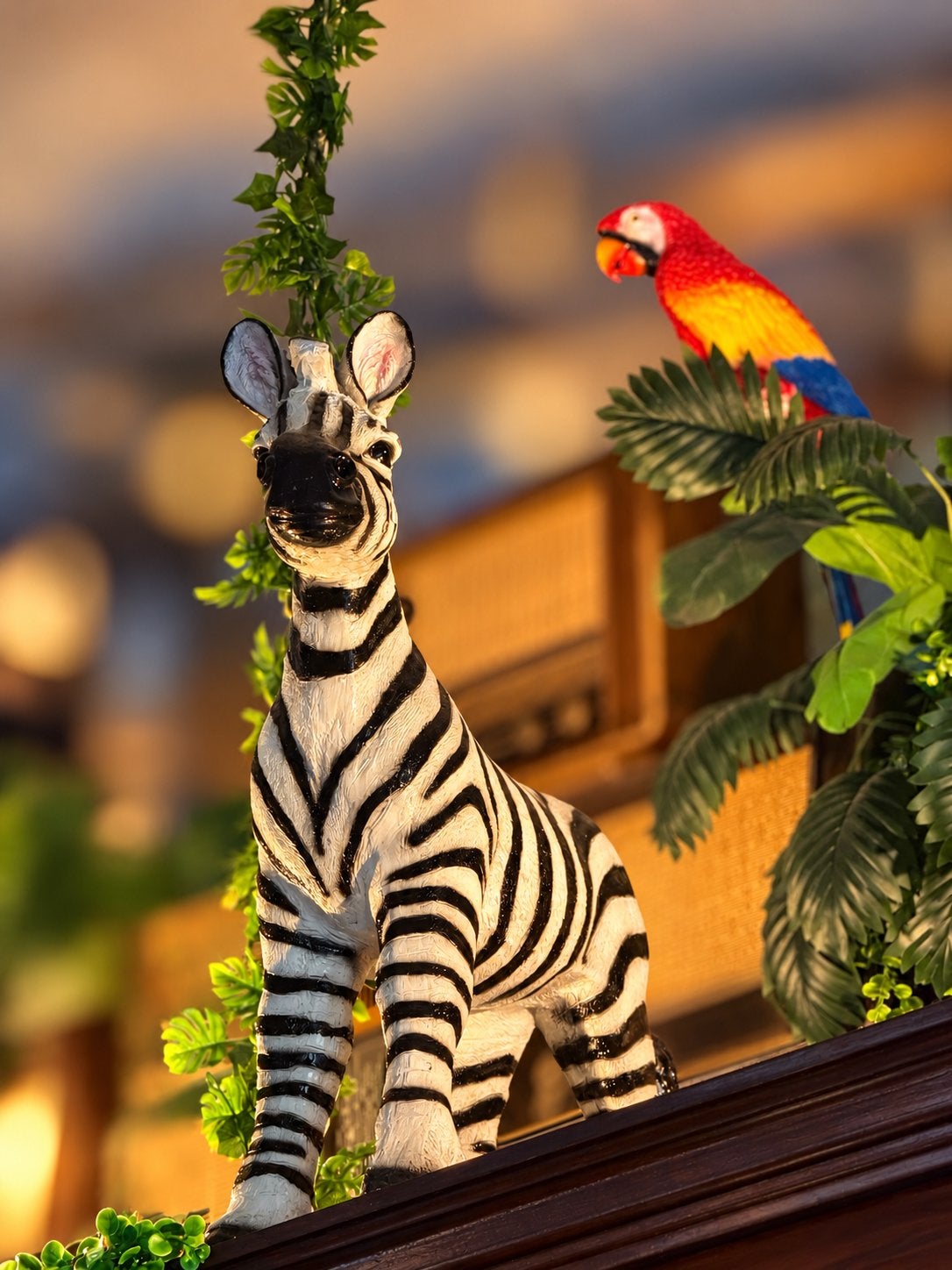 Grote decoratieve zebra 72 cm – jungle inrichting, Verzamelen, Ophalen of Verzenden, Zo goed als nieuw, Beeldje of Figuurtje