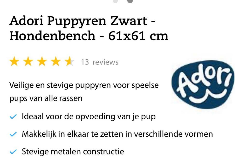 Puppyren te koop (zo goed als nieuw), Ophalen, Zo goed als nieuw