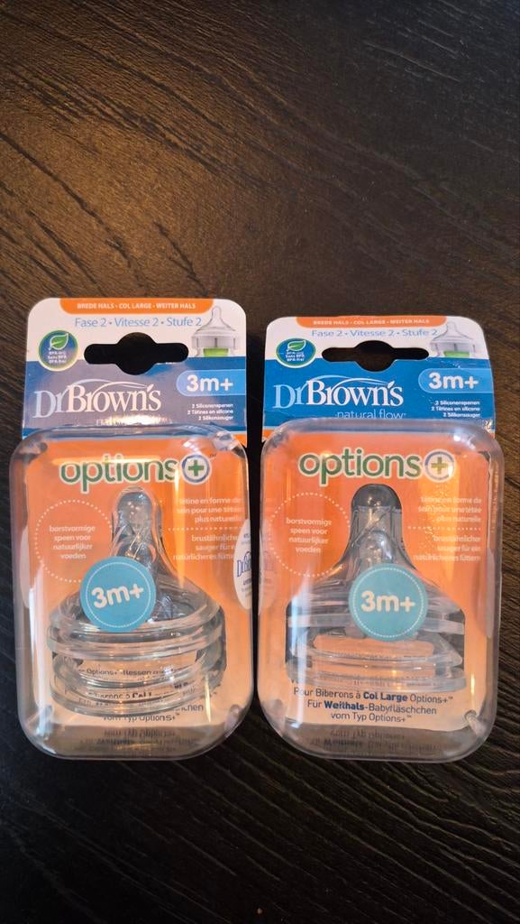 Nieuw Dr Brown's speen 3m+ | 4 stuks, Ophalen of Verzenden, Nieuw, Overige typen