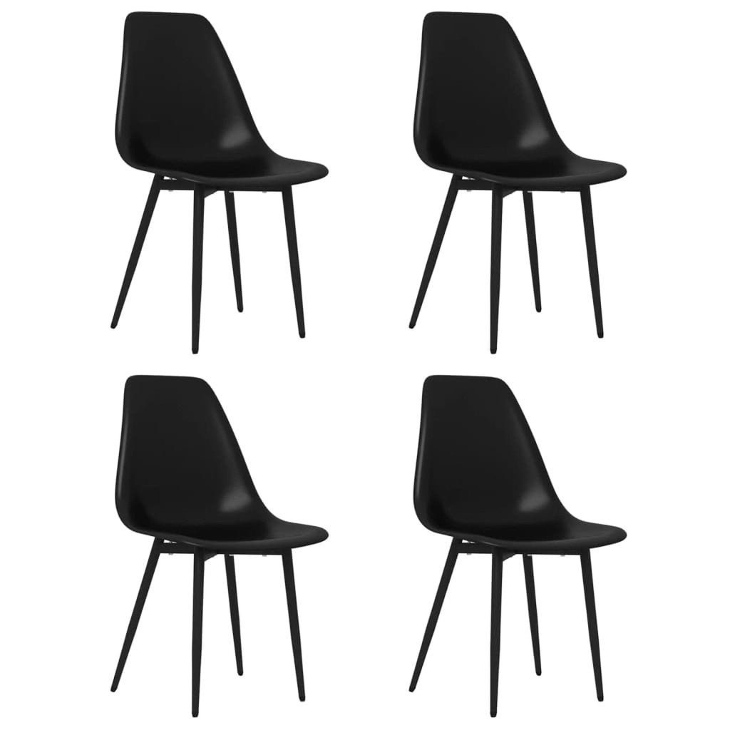 Eetkamerstoelen 4 st polypropyleen zwart ** NIEUW IN DOOS **, Huis en Inrichting, Ophalen, Zwart, Nieuw, Vier
