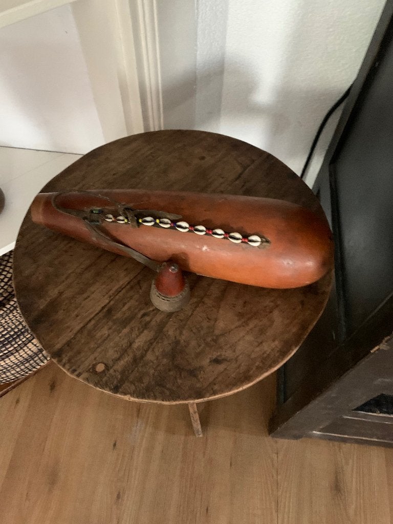 Oude waterfles hout, Antiek en Kunst, Ophalen
