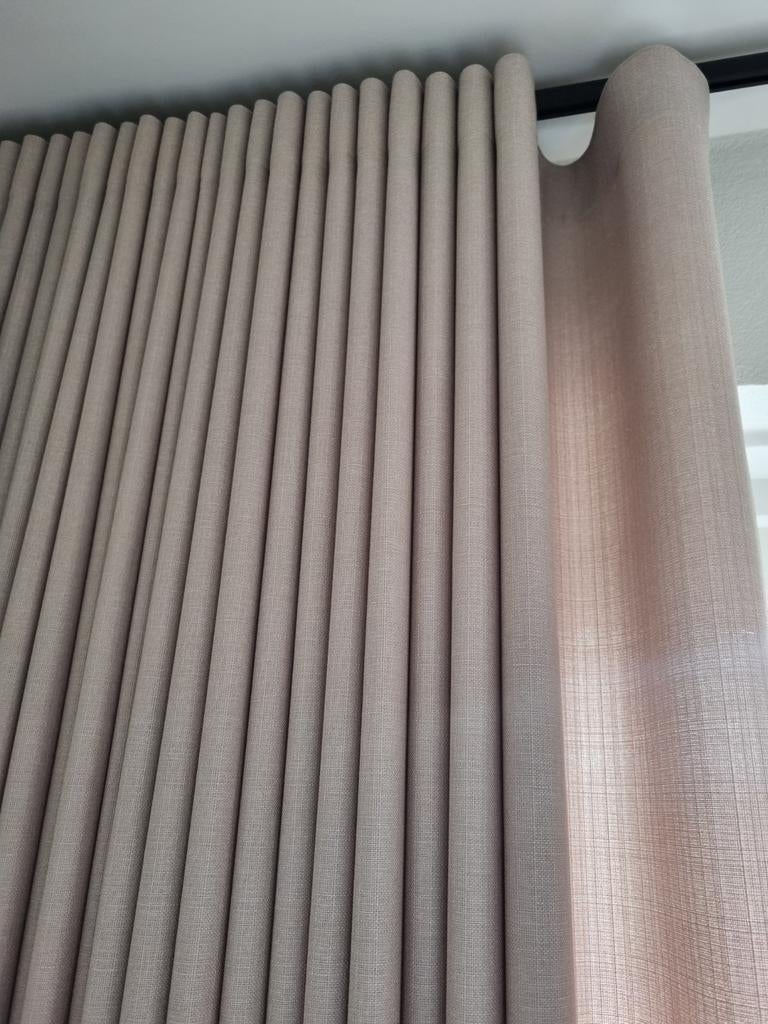Waveplooi gordijnen, Huis en Inrichting, Ophalen of Verzenden, Nieuw, Beige