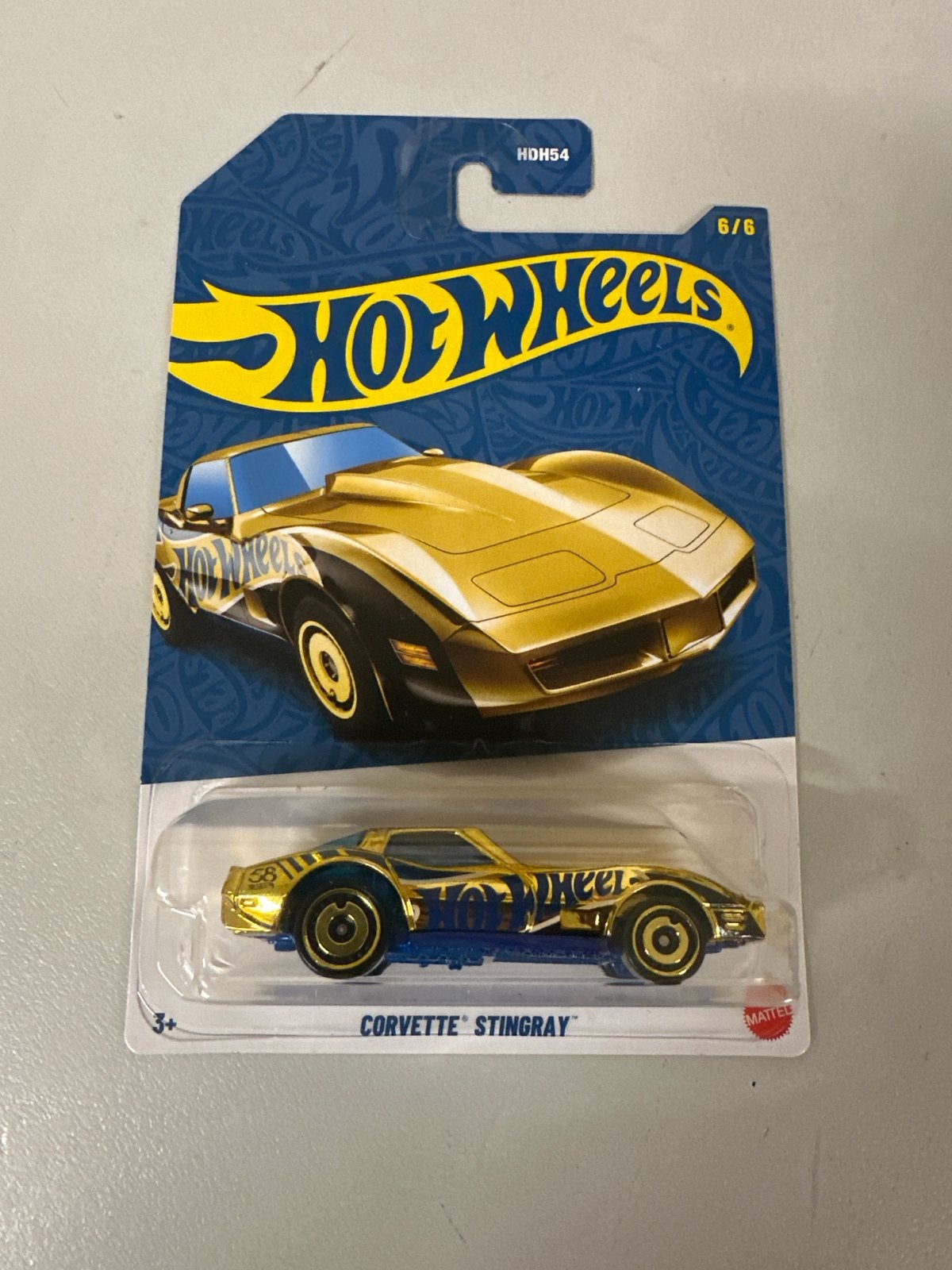 Hot Wheels Corvette Stingray Goud HDH54 6/6, Ophalen of Verzenden, Nieuw