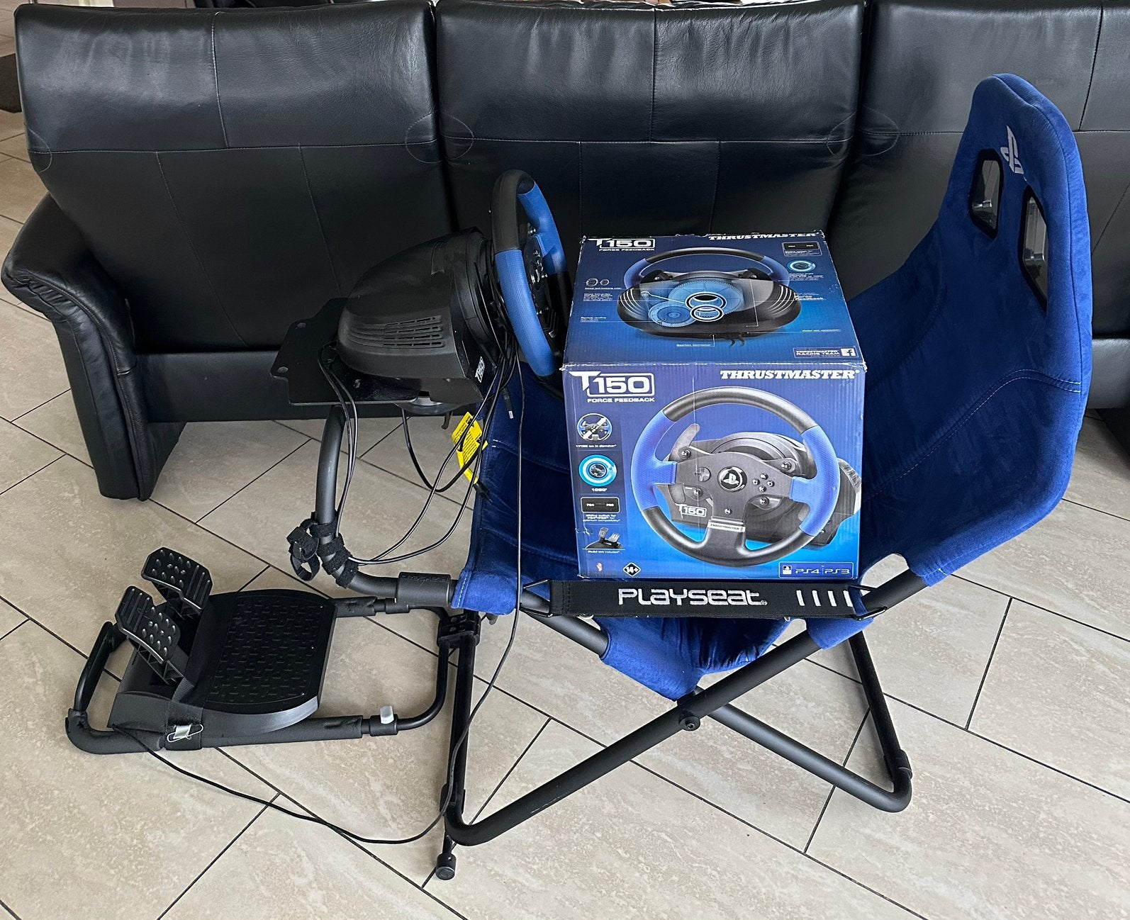 Playseat + Thrustmaster T150 stuur, Ophalen, Zo goed als nieuw, Playseat of Racestoel, PlayStation 3