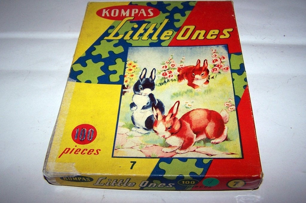 Antieke houten puzzle-Kompas. Little Ones. Izgs., Antiek en Kunst, Ophalen of Verzenden