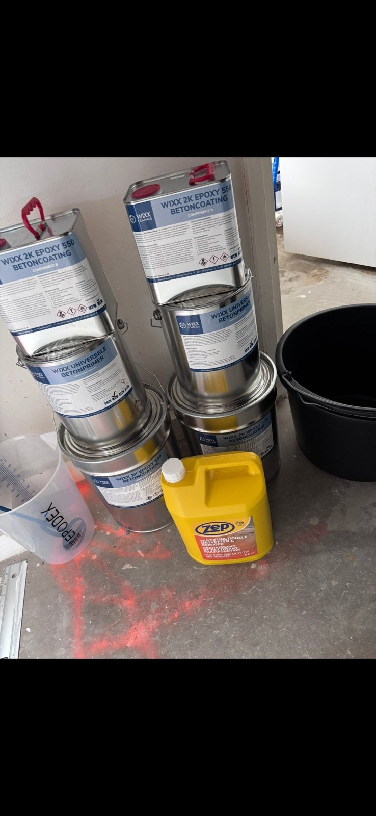 Epoxy betonverf, Ophalen, 5 tot 10 liter, Wit, Nieuw