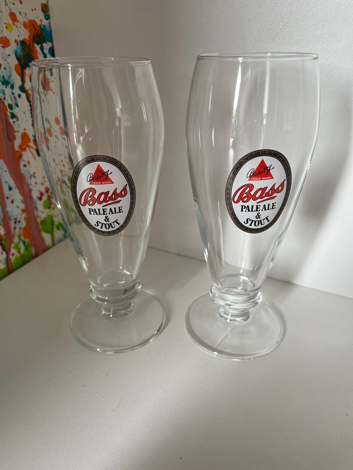 Bass Pale Ale en Stout bierglazen set van 6 glazen, Verzamelen, Biermerken, Ophalen of Verzenden, Nieuw, Glas of Glazen, Overige merken