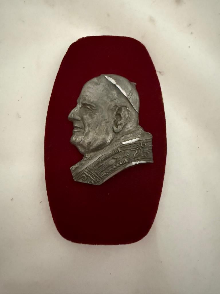 Vintage Italiaans religieus wandreliëf, Verzamelen, Religie, Ophalen of Verzenden, Gebruikt, Beeld(je), Christendom | Katholiek