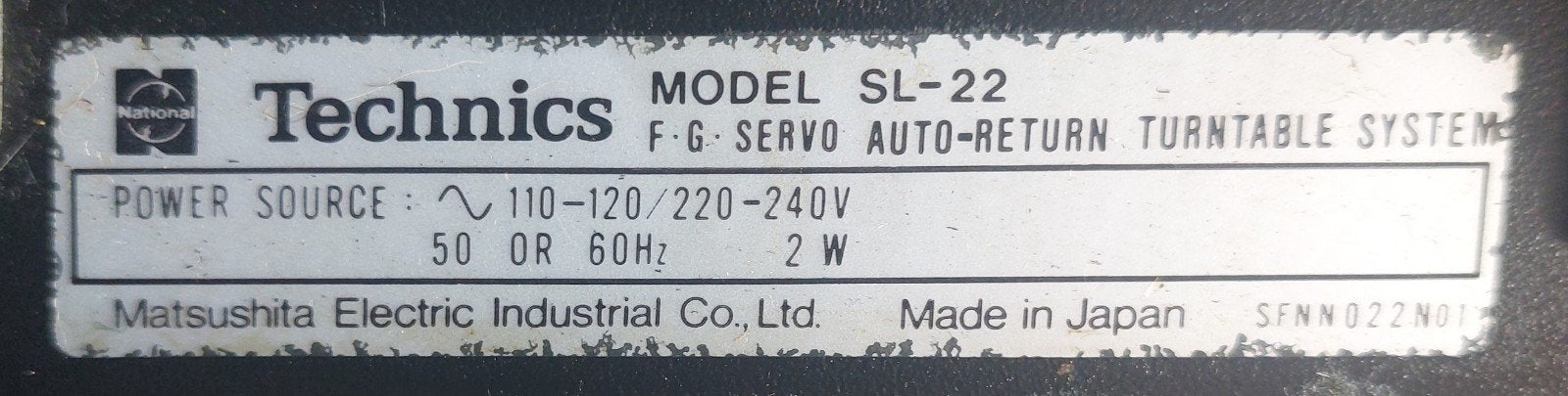 Technics SL 22 productie nr 540., Ophalen, Automatisch, Refurbished, Platenspeler