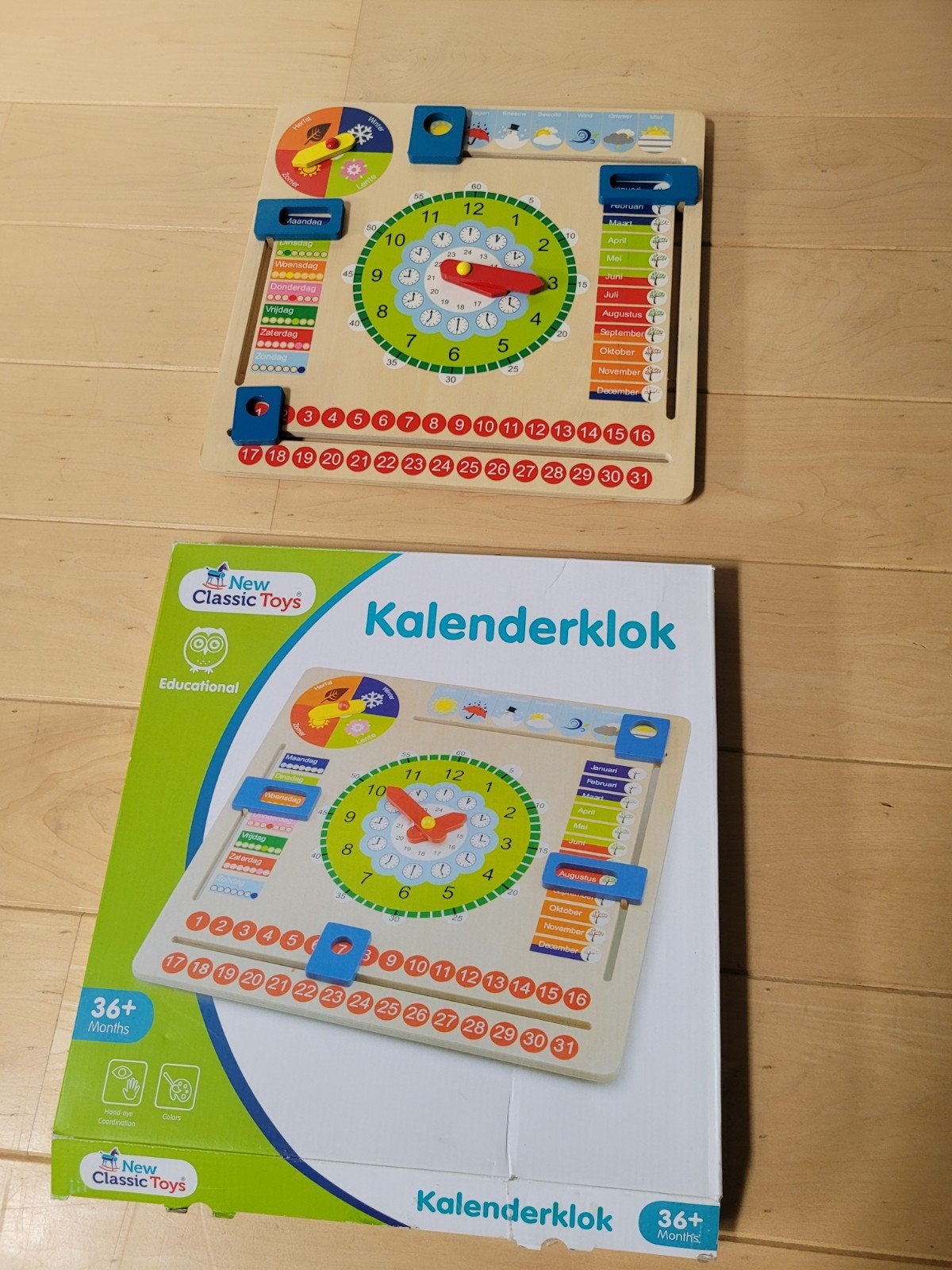 New Classic Toys Kalenderklok - Met doos *sinterklaas - kers, Kinderen en Baby's, Ophalen, Zo goed als nieuw, Ontdekken