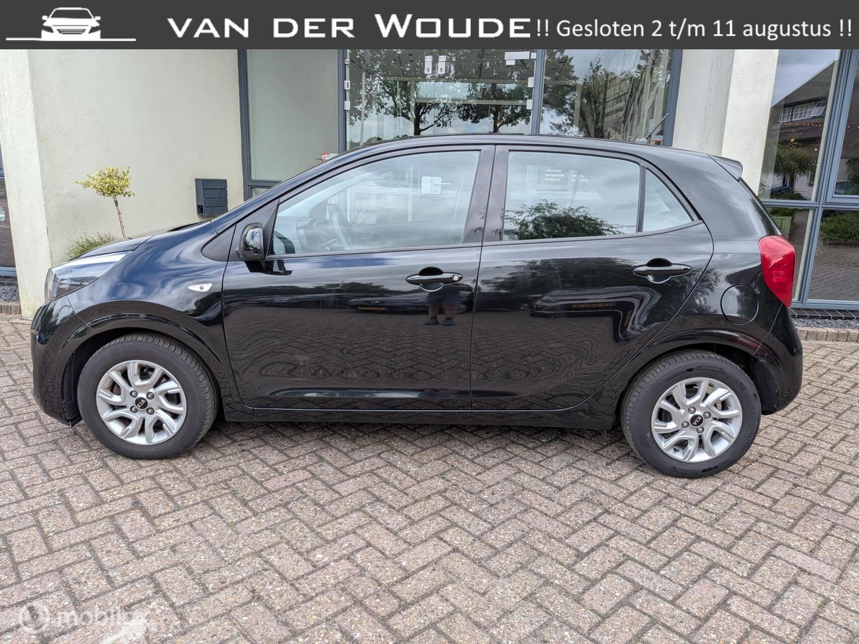 Kia Picanto 1.0 CVVT LMV|1e Eig|Deal.Onh|Bluetooth, Auto's, Voorwielaandrijving, 4 stoelen, Zwart, Origineel Nederlands