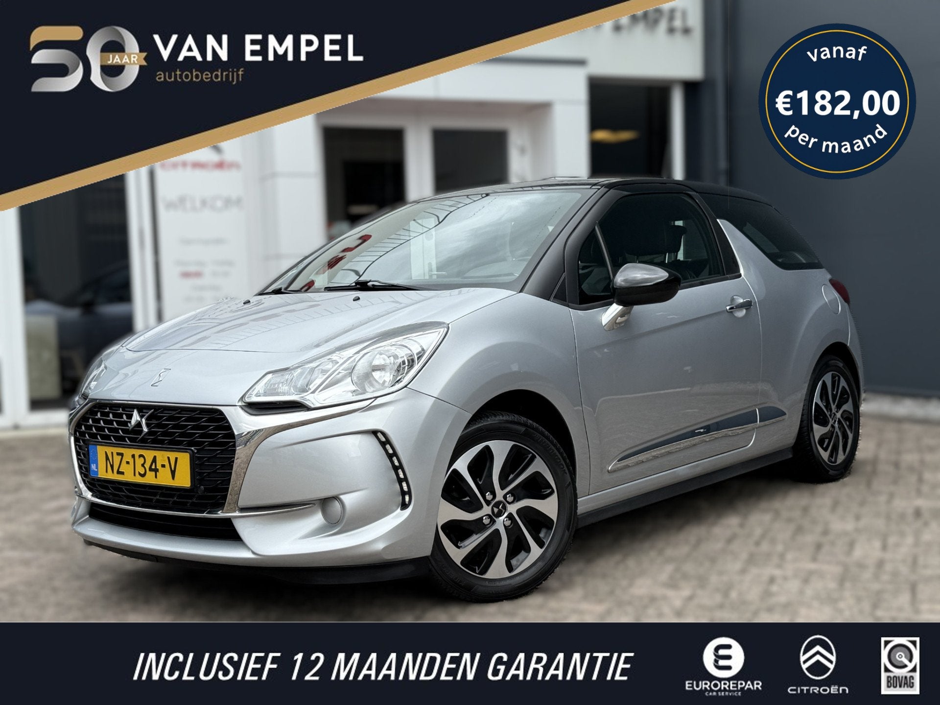 DS DS 3 PT82 Chic | Trekhaak | Distributieriem vervangen | C, Voorwielaandrijving, Stof, Gebruikt, 1199 cc