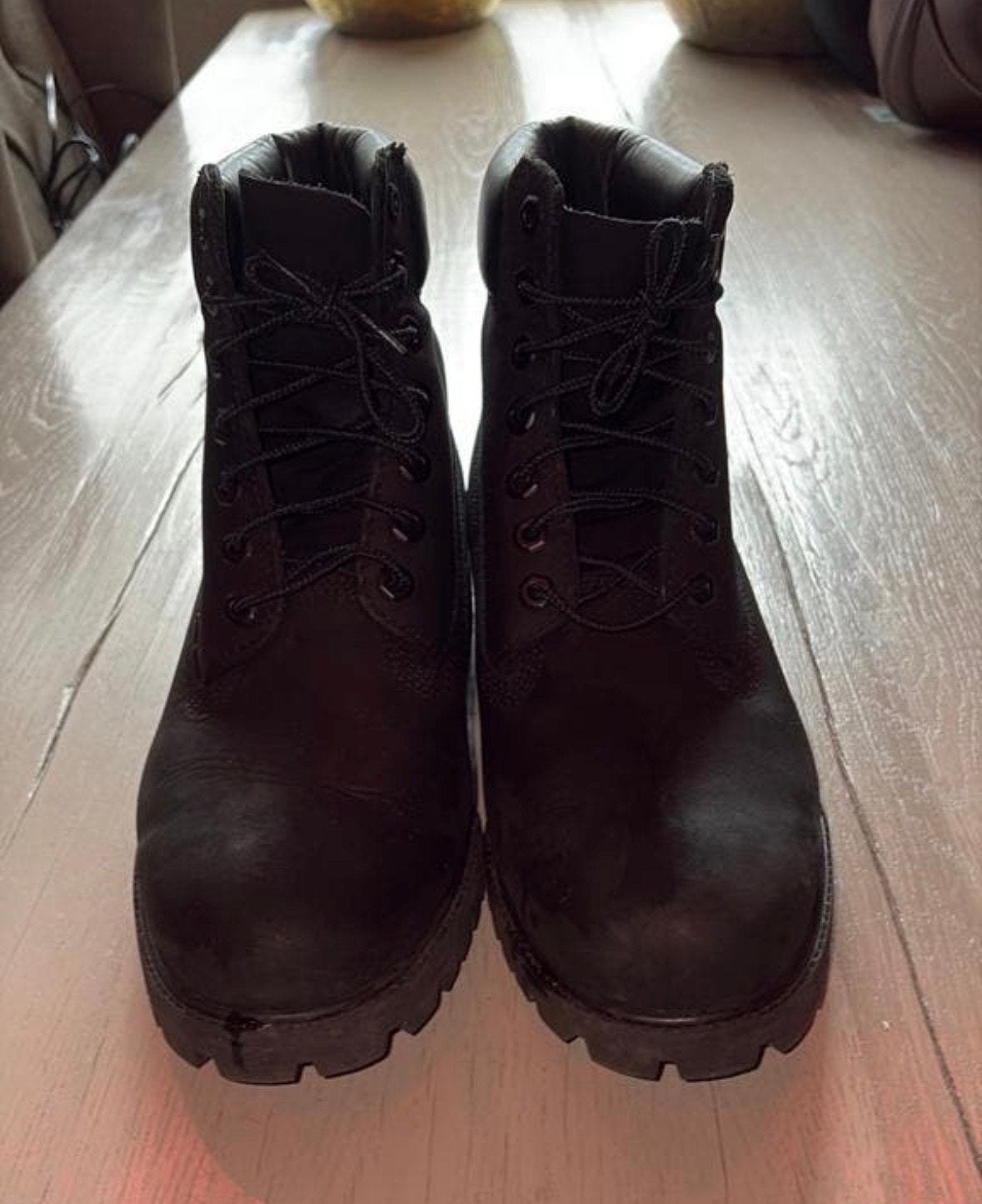 Timberland Zwarte Leren Laarzen - Maat 44, Zwart, Boots, Ophalen of Verzenden, Zo goed als nieuw