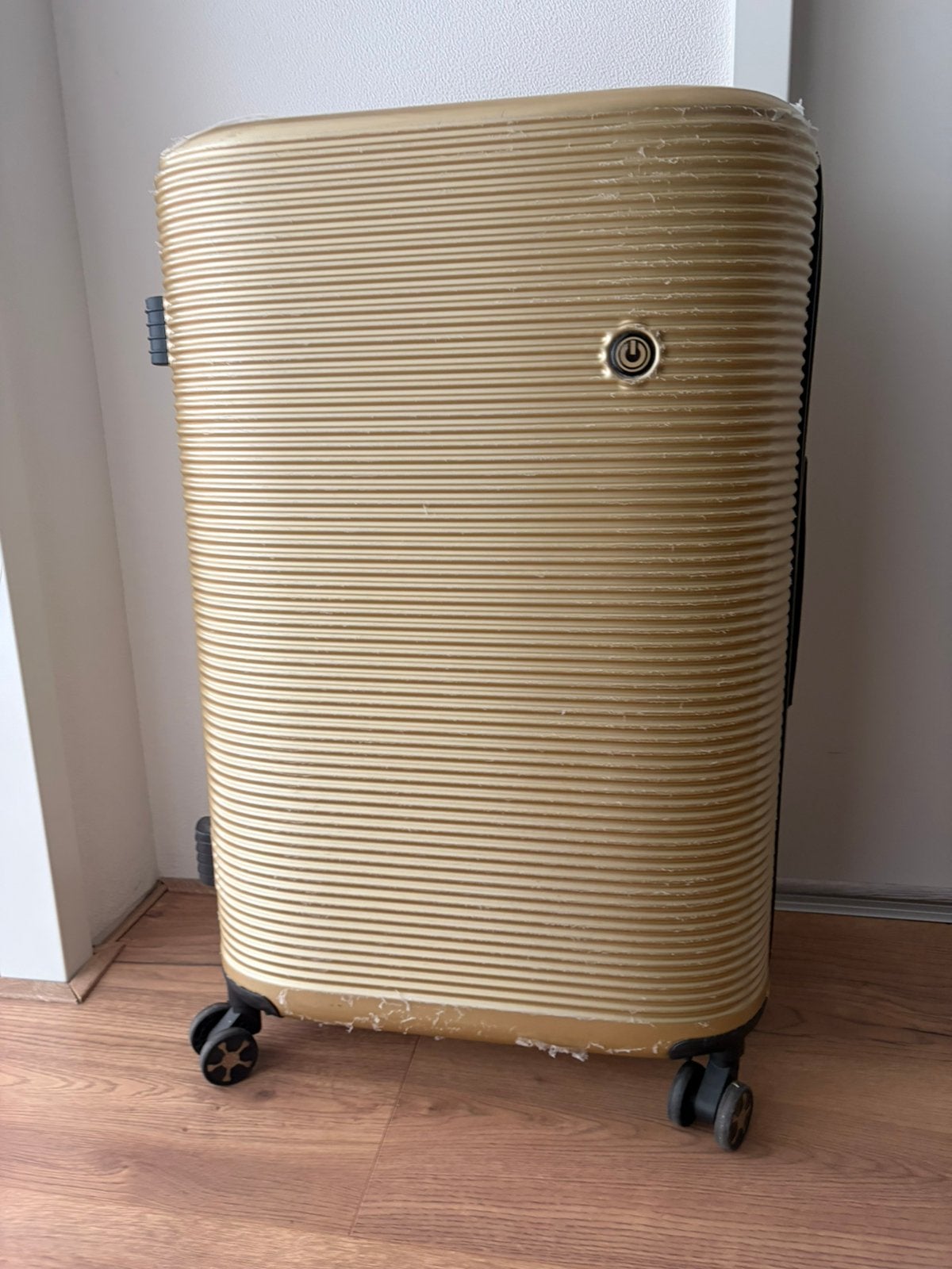 CarryOn gouden bling bling XL koffer - 67x43x26 cm, Gebruikt, Hard kunststof, 35 tot 45 cm, Wieltjes