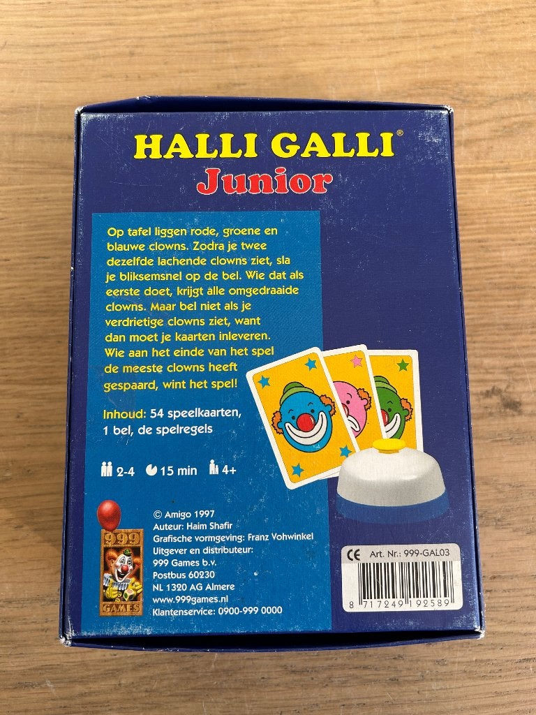 Halli Galli Junior Kaartspel 999 Games (2), Ophalen of Verzenden, Zo goed als nieuw