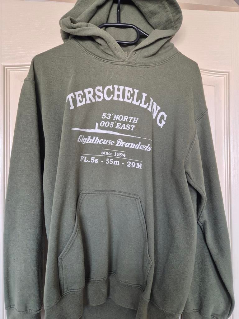 Groene hoodie Terschelling, Ophalen of Verzenden, Lange mouw, Maat 34 (XS) of kleiner, Gedragen