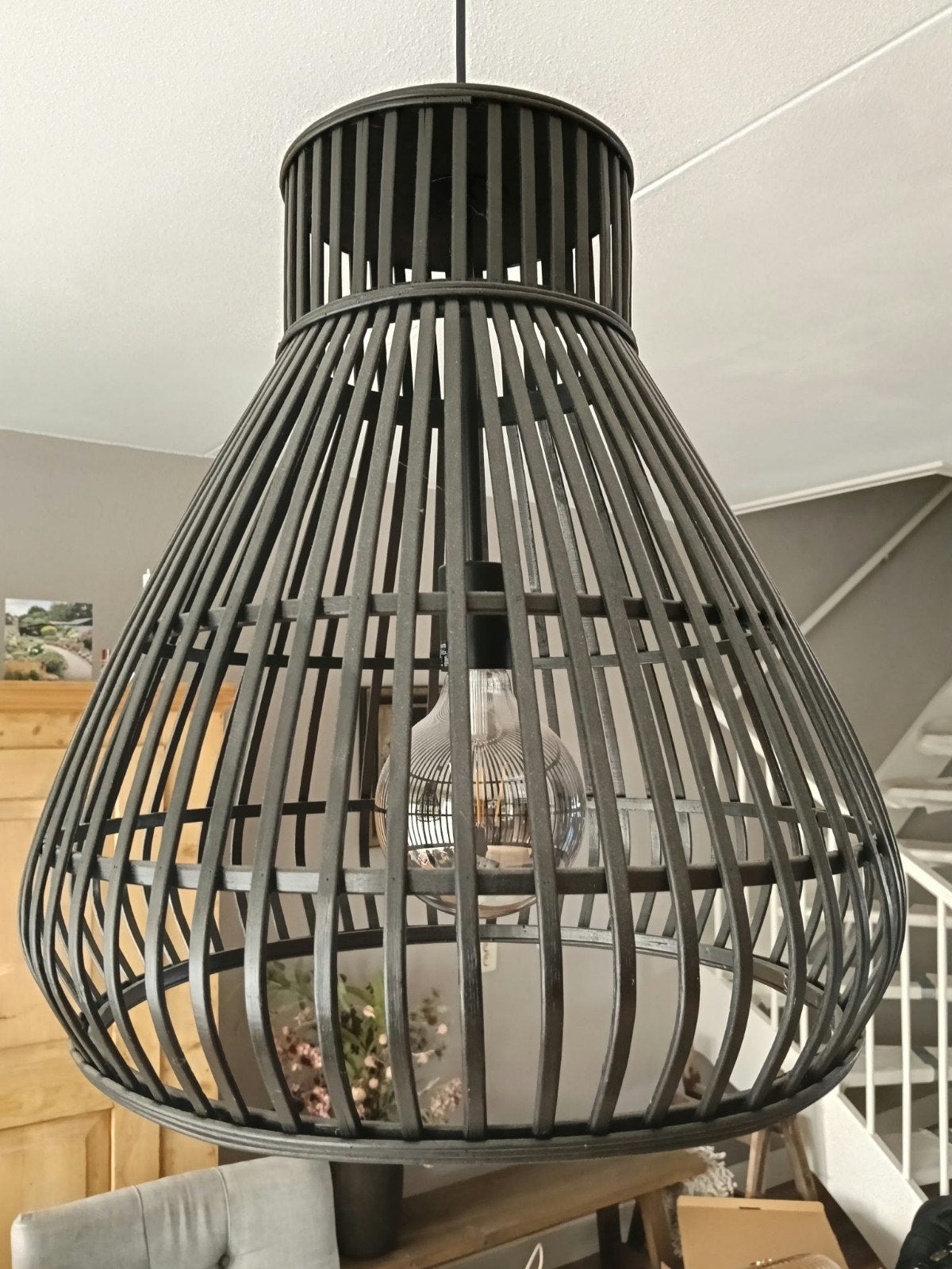 Zwarte lampen in zeer goede staat, Ophalen, Zo goed als nieuw, Hout, Landelijk