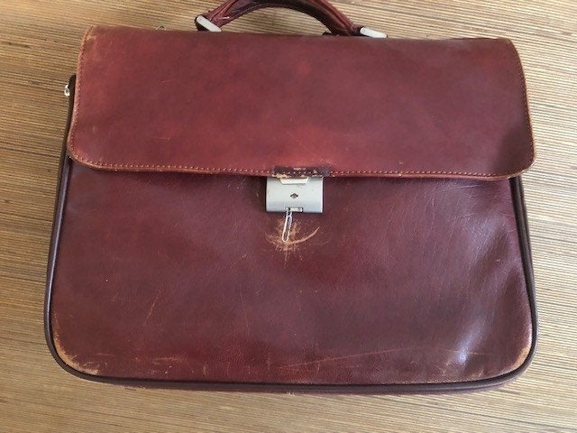 Een mooie leren aktetas merk Claymore., Ophalen of Verzenden, 14 inch, Gebruikt, Aktetas