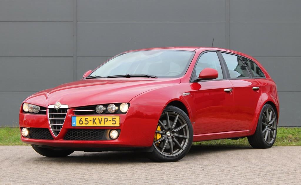 Alfa Romeo 159 Sportwagon 1.750 TBi Distinctive Leder Origin, Voorwielaandrijving, Euro 5, Gebruikt, Zwart