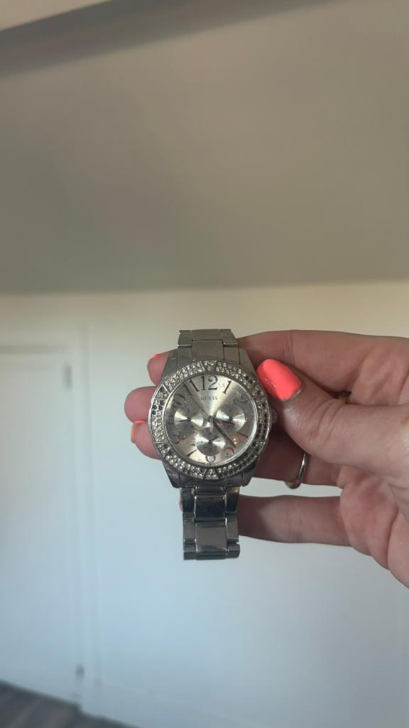 Guess horloge zilver, Staal, Gebruikt, Guess, Polshorloge