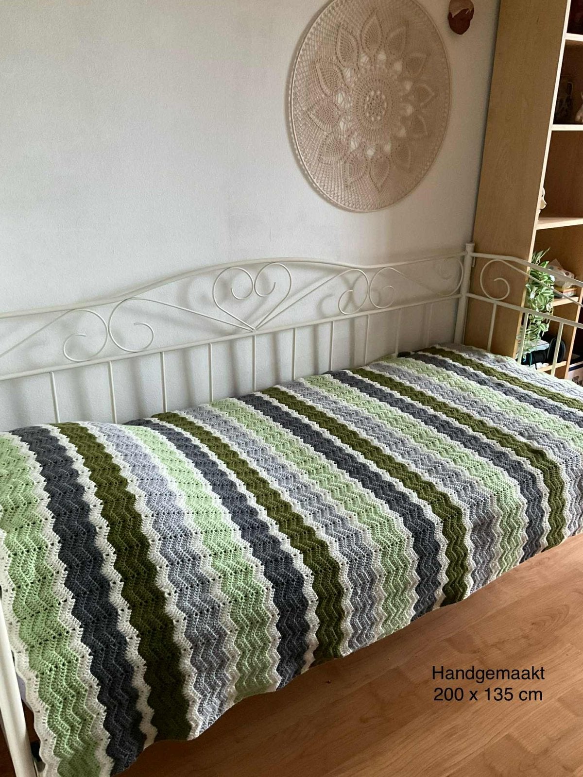 Prachtige handgemaakte woondeken/ sprei in vintage stijl, Huis en Inrichting, Ophalen of Verzenden, Nieuw, Woondeken, Handgemaakt