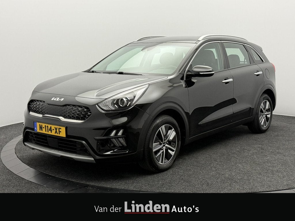 Kia Niro 1.6 GDi Hybrid DynamicLine | Camera | Navigatie | C, Gebruikt, Leder en Stof, Zwart, Origineel Nederlands