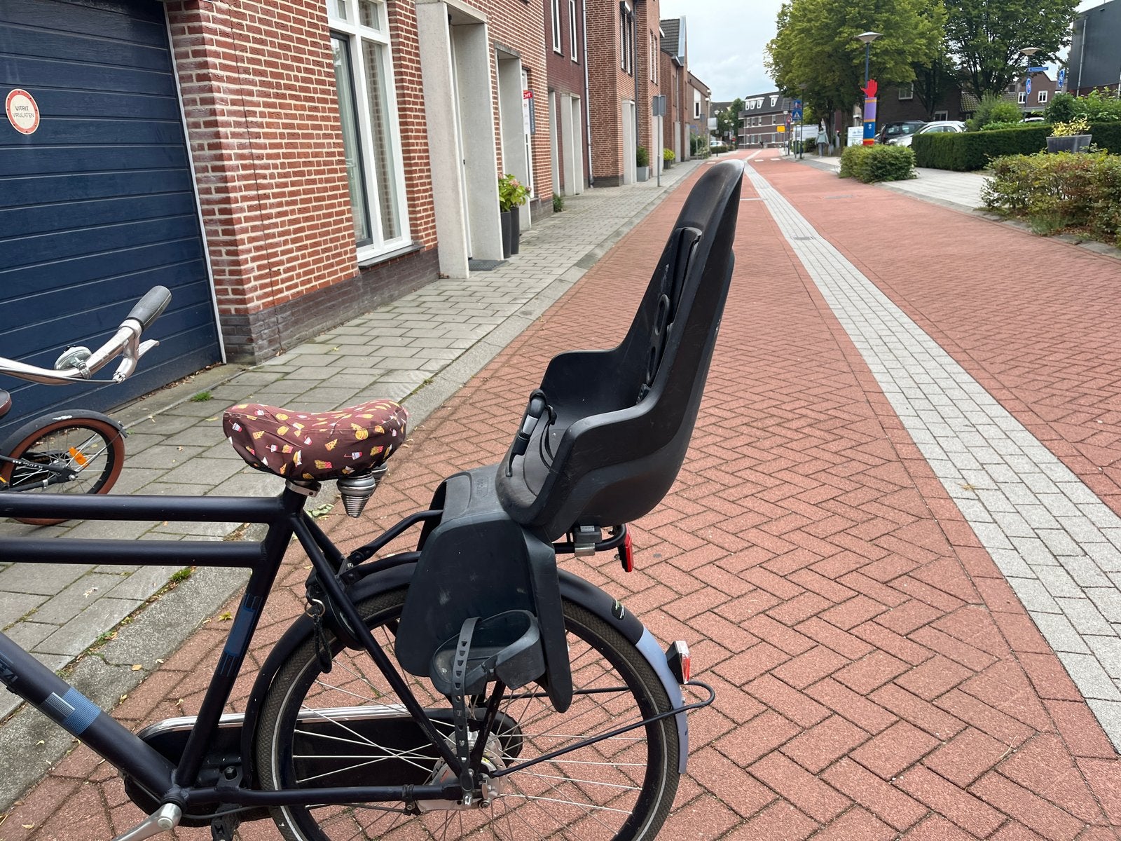 Stevige Achterzitje voor Fiets - Gebruikt, Ophalen of Verzenden, Gebruikt, Achterzitje, Voetsteuntjes