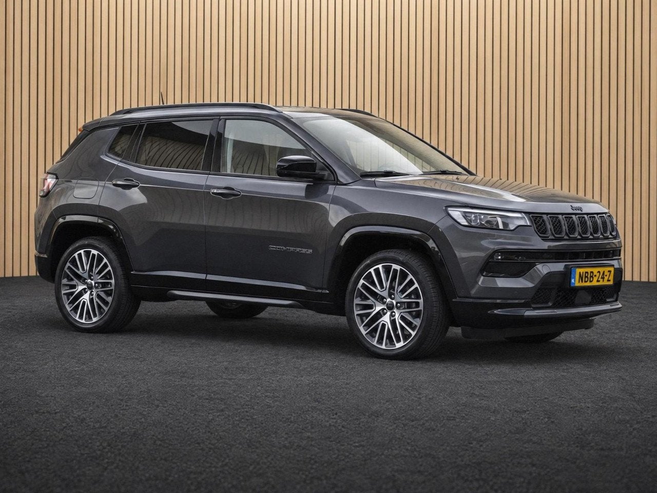 Jeep Compass 1.5T e-Hybrid S Automaat | Navi / Leder / Camer, Auto's, Automaat, Gebruikt, 4 cilinders, Compass