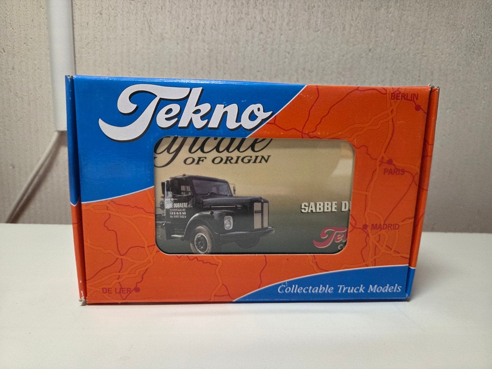Tekno Scania L 110 torpedo met bomenlier  GVI, Ophalen of Verzenden, Zo goed als nieuw, Bus of Vrachtwagen, Tekno